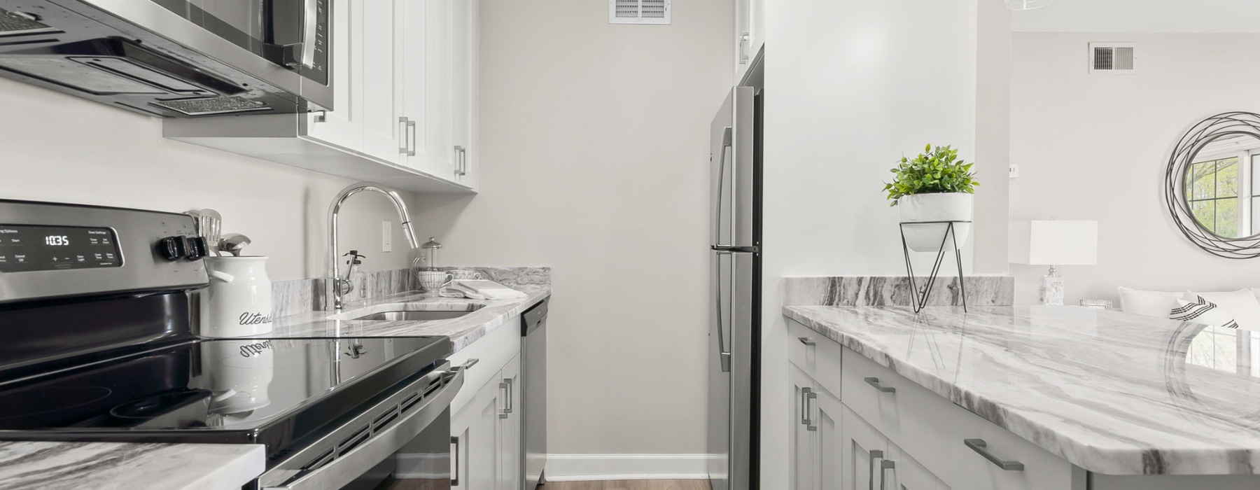 A brand new kitchen at Greenview Gardens.